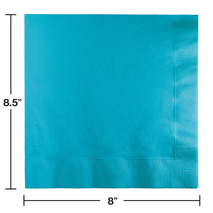 250 pc Bulk Bermuda Blue Dinner Napkins 3 Ply
