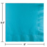 250 pc Bulk Bermuda Blue Dinner Napkins 3 Ply