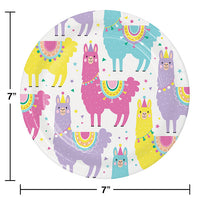 96ct Bulk Llama Party Dessert Plates