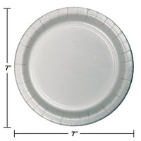 96ct Bulk Value Friendly Shimmering Silver Paper Dessert Plates