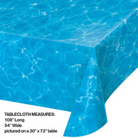 6ct Bulk Water Print Plastic Table Covers