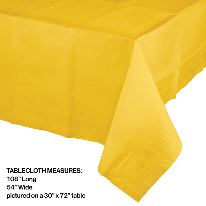 6ct Bulk School Bus Yellow Paper Table Covers