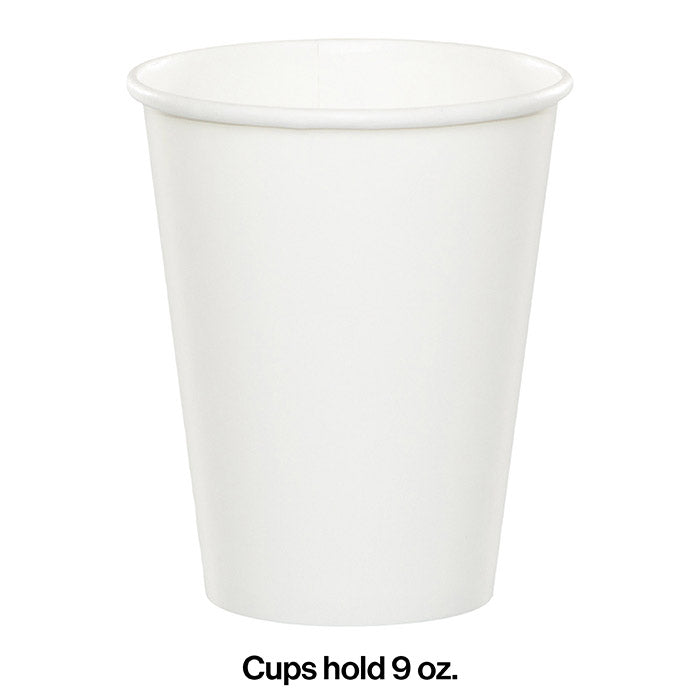 96ct Bulk Value Friendly White 9 oz Hot & Cold Cups