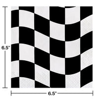 216ct Bulk Black and White Check Luncheon Napkins