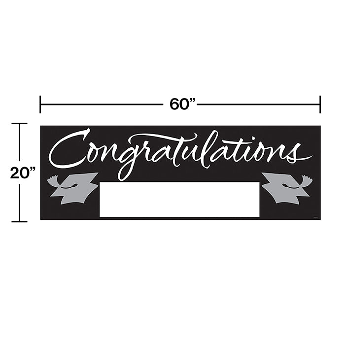 6ct Bulk Black Graduation Party Banners