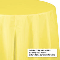 12ct Bulk Mimosa Round Plastic Table Covers