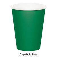 96ct Bulk Value Friendly Emerald Green 9 oz Hot & Cold Cups