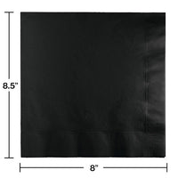 250ct Bulk Black Velvet Dinner Napkins 3 Ply