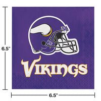 192/Case Bulk Minnesota Vikings Luncheon Napkins