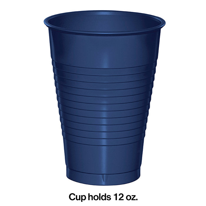 240ct Bulk Navy 12 oz Plastic Cups
