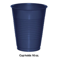 240ct Bulk Navy 16 oz Plastic Cups