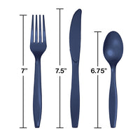 288 pc Bulk Navy Assorted Plastic Cutlery