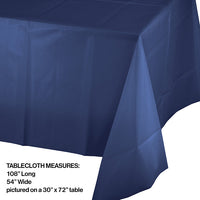 Navy Plastic Tablecover 54