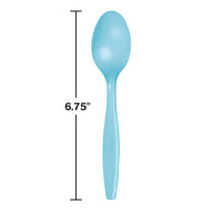 600ct Bulk Pastel Blue Bulk Plastic Spoons