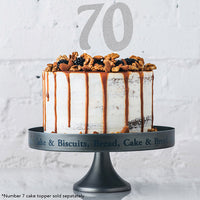 12ct Bulk Number 7 Silver Glitter Cake Toppers