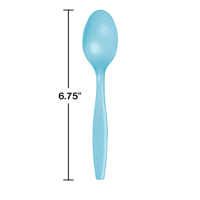 288ct Bulk Pastel Blue Plastic Spoons