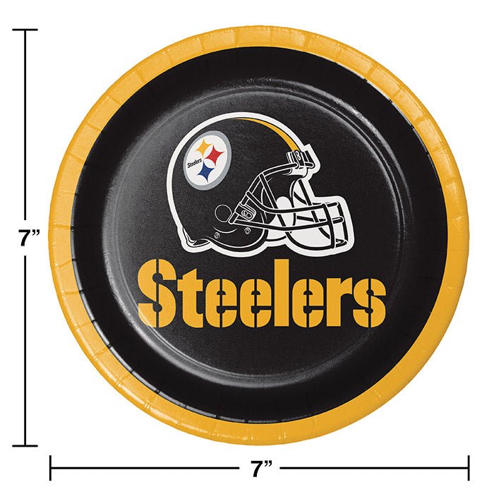96/Case Bulk Pittsburgh Steelers Dessert Plates