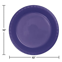 240ct Bulk Purple Plastic Banquet Plates