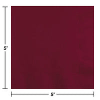 500 pc Bulk Burgundy Beverage Napkins 3 ply
