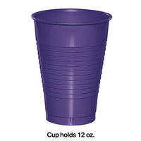 240ct Bulk Purple 12 oz Plastic Cups
