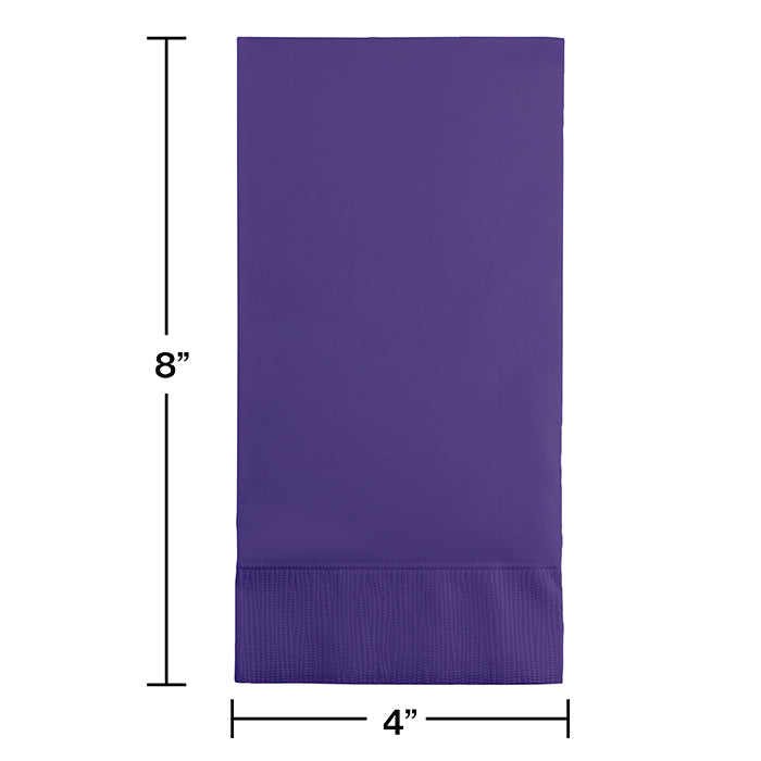 192 pc Bulk Purple 3 Ply Guest Towels