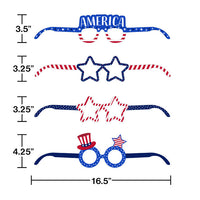 24ct Bulk Patriotic Fourth of July Paper Eyeglasses