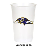 96ct Bulk Baltimore Ravens 20 oz Plastic Cups