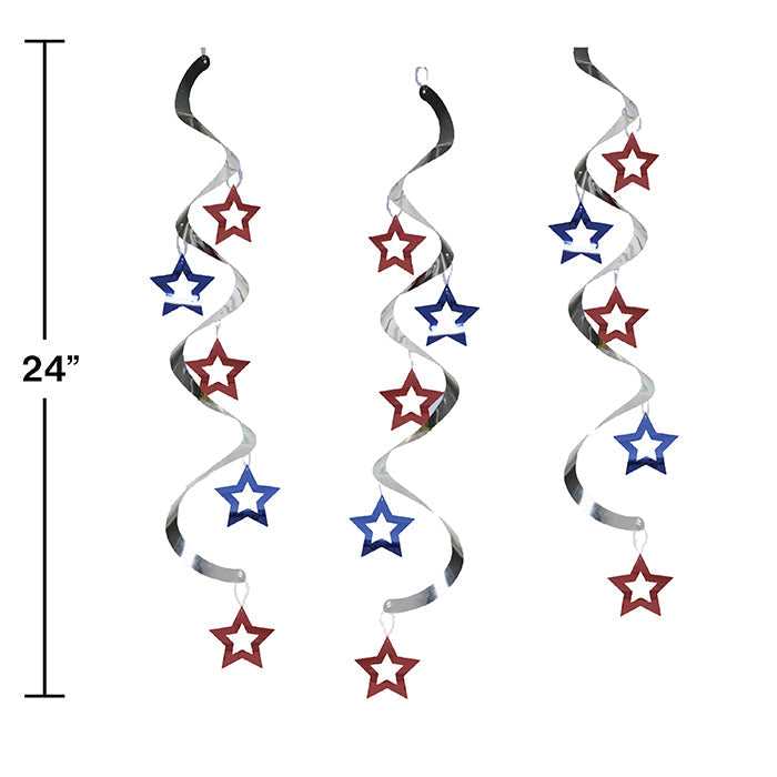 60ct Bulk Patriotic Stars Dizzy Danglers