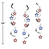 60ct Bulk Patriotic Stars Dizzy Danglers
