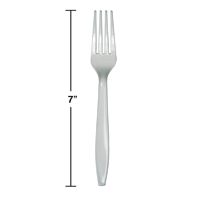 600ct Bulk Shimmering Silver Bulk Plastic Forks