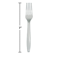 600ct Bulk Shimmering Silver Bulk Plastic Forks