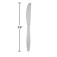 600ct Bulk Shimmering Silver Bulk Plastic Knives