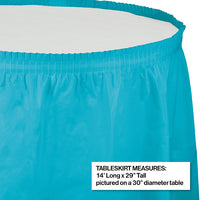 6ct Bulk Bermuda Blue Plastic Tableskirt