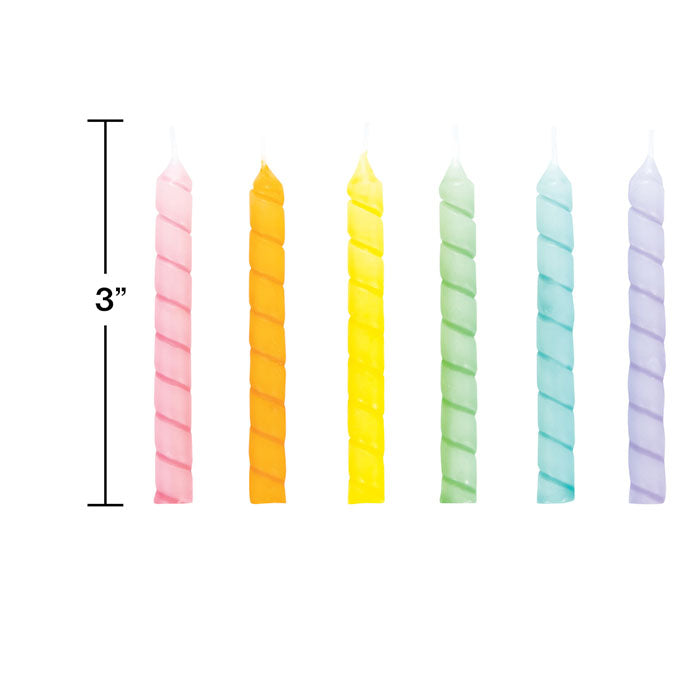 144ct Bulk Pastel Large Spiral Candles