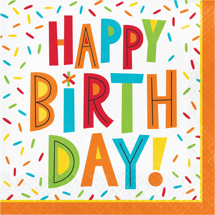 192 pc Bulk Birthday Fun Paper Luncheon Napkins