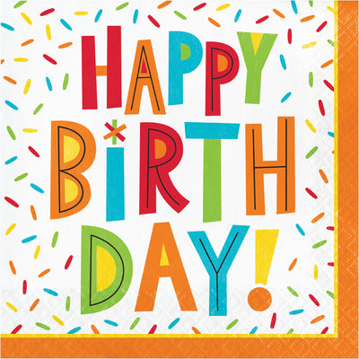 192 pc Bulk Birthday Fun Paper Luncheon Napkins