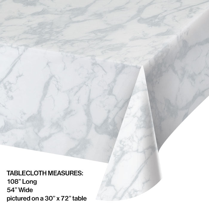 6ct Bulk Marble Plastic Table Covers