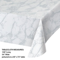 6ct Bulk Marble Plastic Table Covers