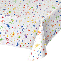 6 pc Bulk Confetti Plastic Table Covers