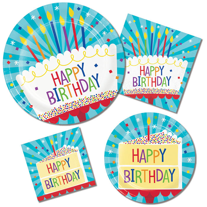 Cake Birthday Paper Beverage Napkins (Case of 192) by Creative Converting