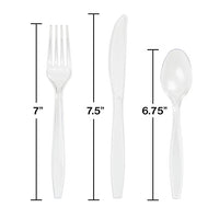 216 pc Bulk Clear Value Friendly Assorted Plastic Cutlery