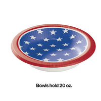 96ct Bulk Stars and Stripes Paper Bowl