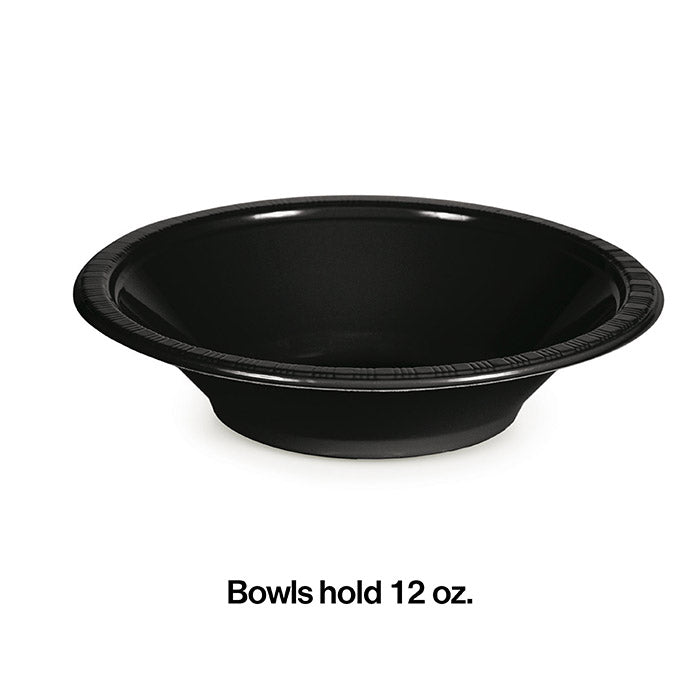 240ct Bulk Black Velvet 12 oz Plastic Bowls