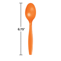 600ct Bulk Sunkissed Orange Bulk Plastic Spoons