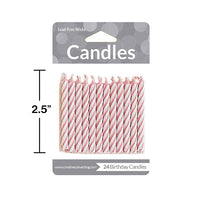 288ct Bulk Pink Striped Candles