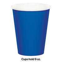 96ct Bulk Value Friendly Cobalt Blue 9 oz Hot & Cold Cups