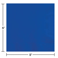 500 pc Bulk Cobalt Blue Beverage Napkins 3 ply
