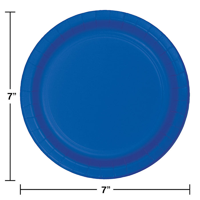 96ct Bulk Value Friendly Cobalt Blue Dessert Plates