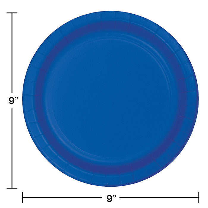 96ct Bulk Value Friendly Cobalt Blue Dinner Plates