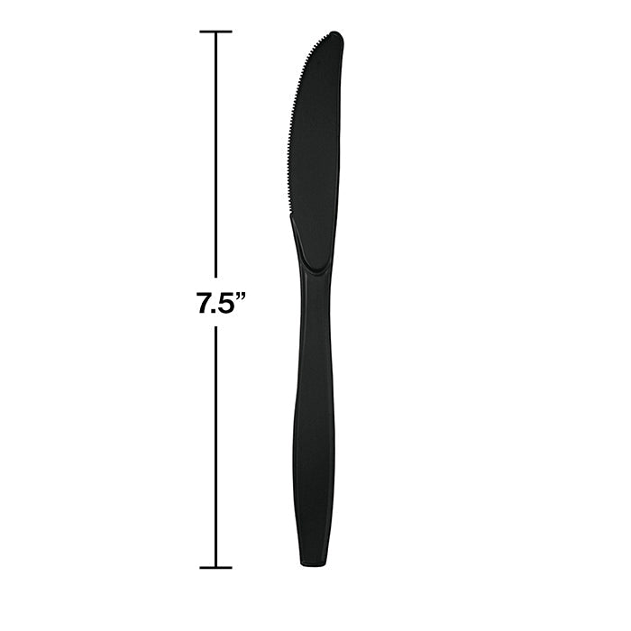 288ct Bulk Black Velvet Plastic Knives